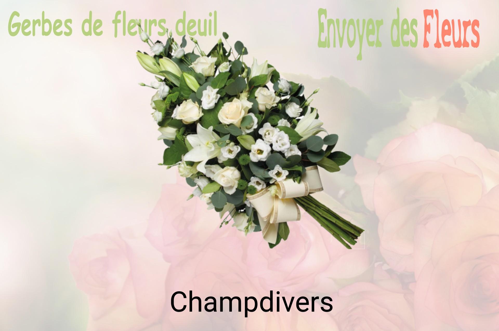 Gerbe de fleurs de deuil livrée à Champdivers